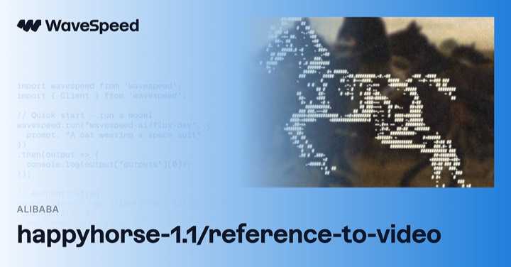 Happyhorse 1.1 · Reference to Video example reference.