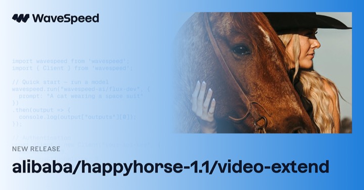 Happyhorse 1.1 · Video Extend example reference.