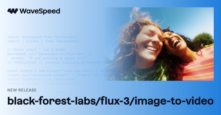 Flux 3 · Image to Video example reference.