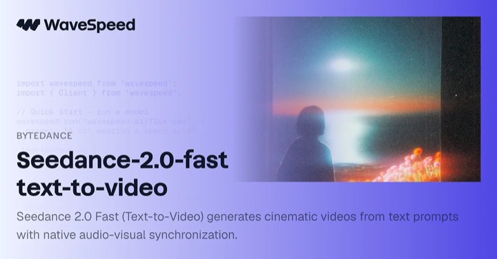 Seedance 2.0 Fast · Text to Video example reference.