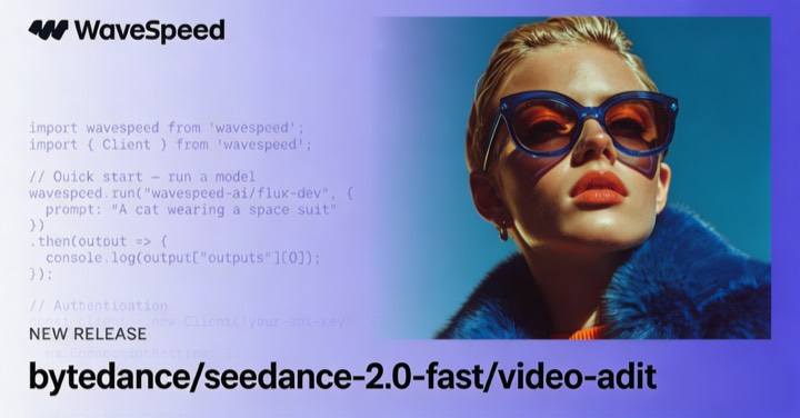 Seedance 2.0 Fast · Video Edit example reference.