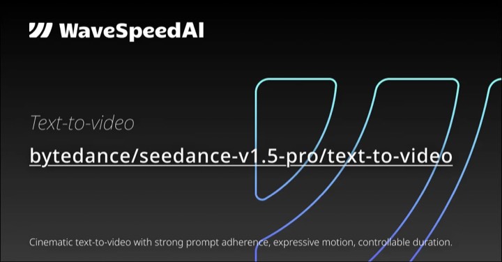 Seedance V1.5 Pro · Text to Video Fast example reference.