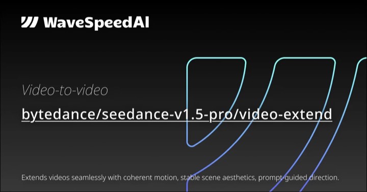 Seedance V1.5 Pro · Video Extend example reference.