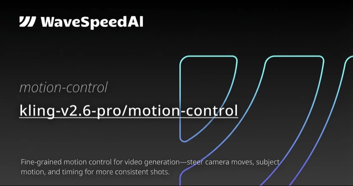 Kling V2.6 Pro · Motion Control example reference.