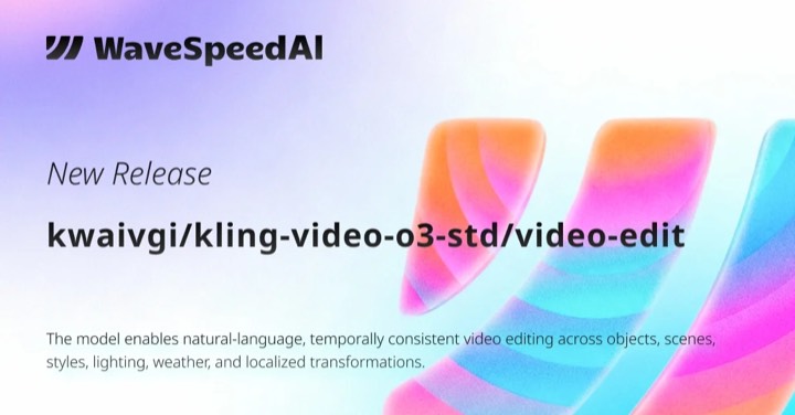 Kling Video O3 Std · Video Edit example reference.