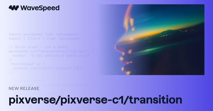 Pixverse C1 · Transition example reference.