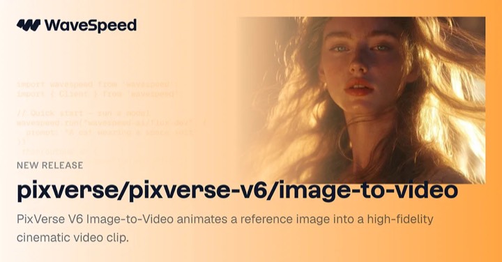 Pixverse V6 · Image to Video example reference.