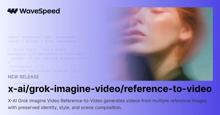 Grok Imagine Video · Reference to Video example reference.