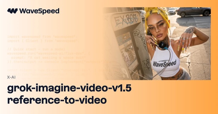 Grok Imagine Video V1.5 · Reference to Video example reference.