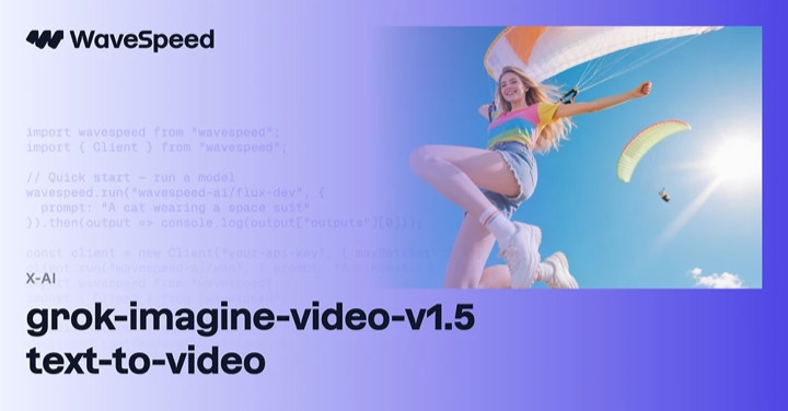 Grok Imagine Video V1.5 · Text to Video example reference.